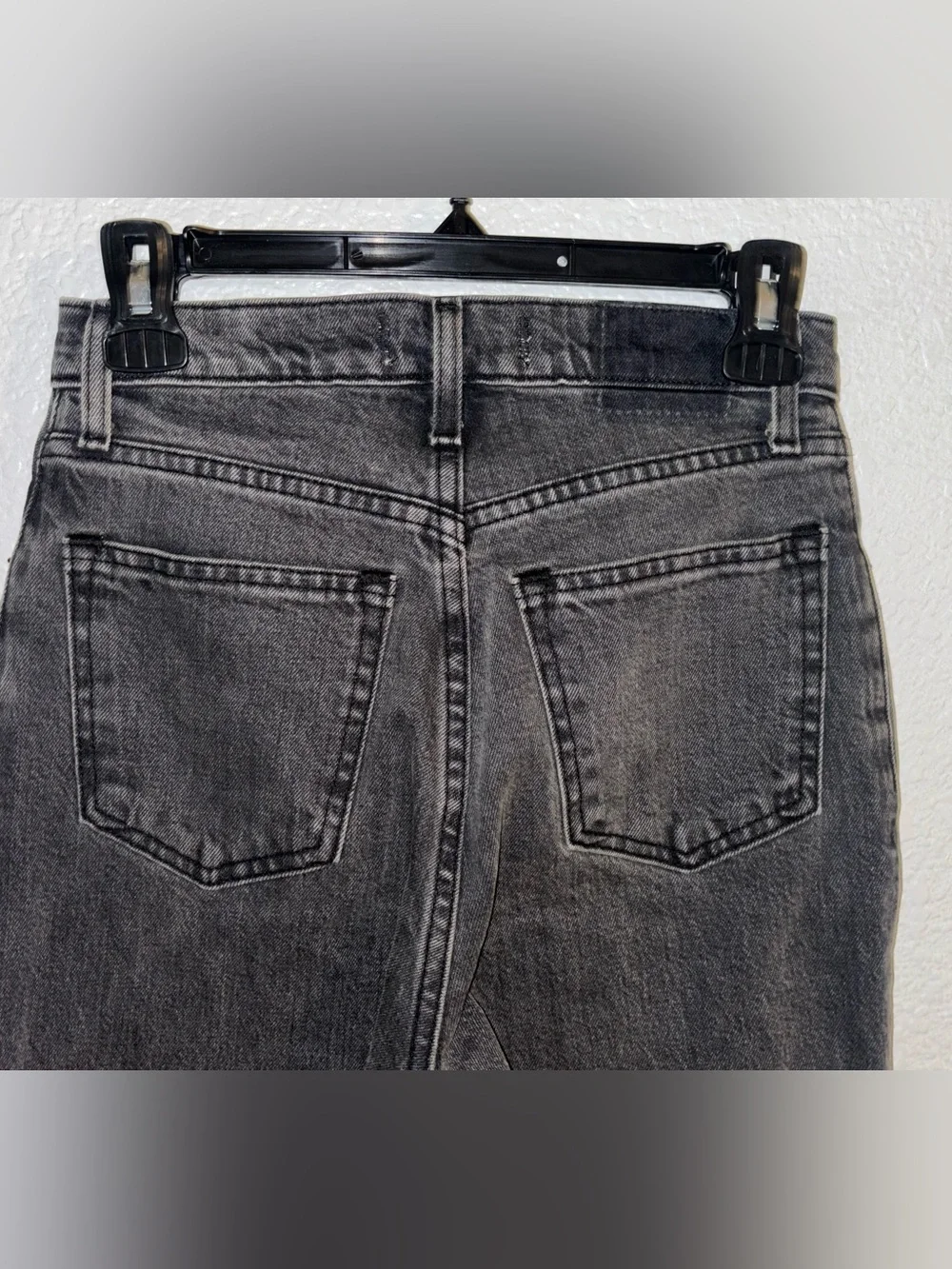 Abercrombie 90s Straight Ultra High Rise Black Gray Jeans Size 25 Y2K Denim - Picture 5 of 6